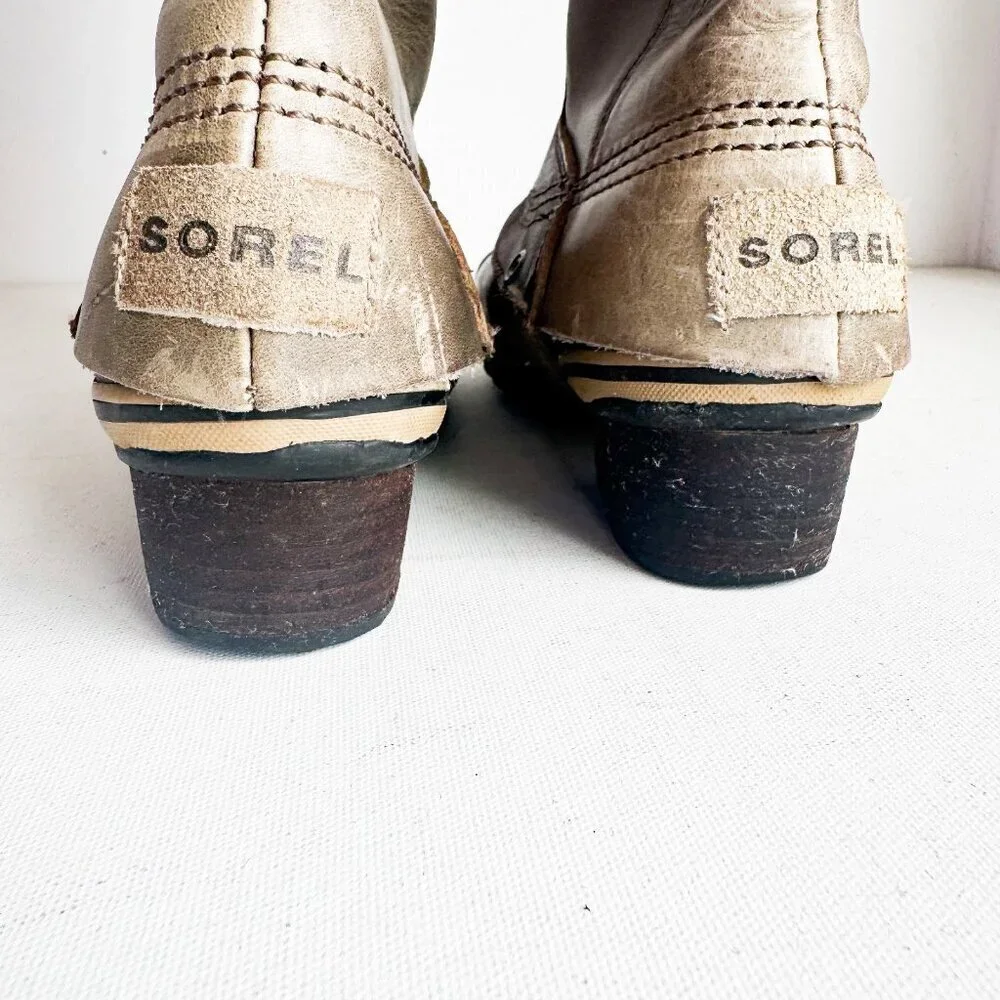 Sorel Leather Two Tone Knee High Winter Boots 36